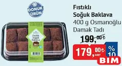 OSMANOĞLU DAMAK TADI FISTIKLI SOĞUK BAKLAVA 400 G fiyat ve kampanya bilgisi